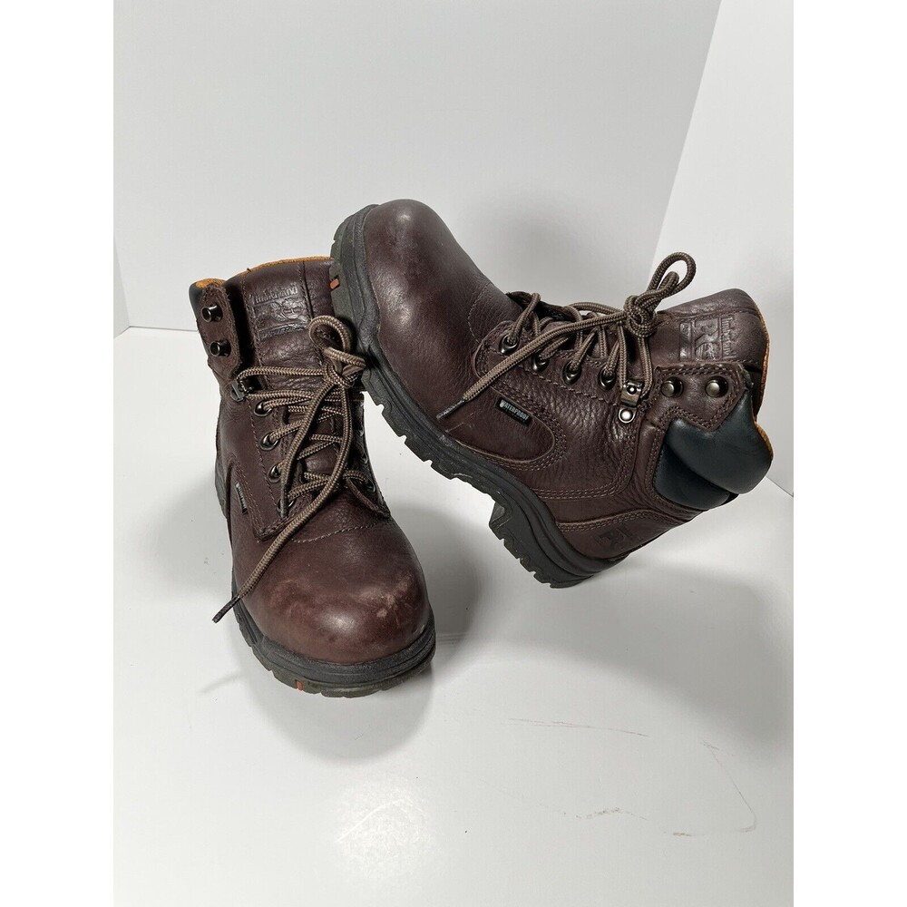 Timberland Pro Titan 53359 Womens 6" Alloy Safety Toe Work Shoes Size 6.5W Boots
